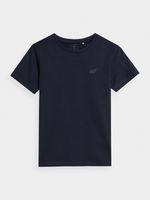4F T-shirt Gładki Chłopięcy Granatowy 100% Bawełna Styl Rozmiar 152CM