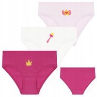 Figi Majtki Dziewczęce Bawełniane Kolorowe Na Prezent 3-PAK MORAJ 98-104