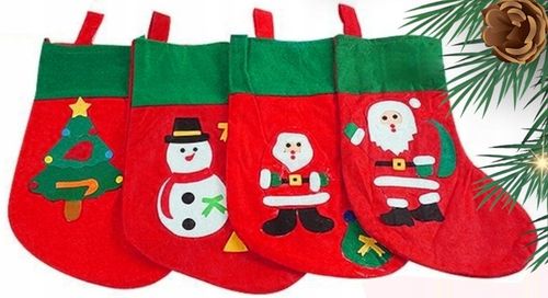 SKARPETA SKARPETY NA PREZENTY ŚW. MIKOŁAJA DEKORACJA MIX na Arena.pl