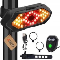 KIERUNKOWSKAZY LAMPKA NA ROWER LAMPA OŚWIETLENIE SYGNALIZACJA TYŁ LED PILOT