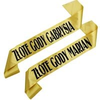 Zestaw szarf Złote Gody + dowolne imiona małżonków