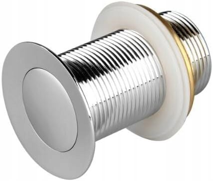 KOREK UMYWALKOWY Z SITKIEM automatyczny bez przelewu klik klak SREBNY na Arena.pl