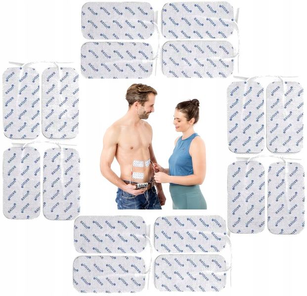 Elektrody TENS żelowe do elektrostymulatora EMS duże 10x5cm, 16 szt. zdjęcie 1