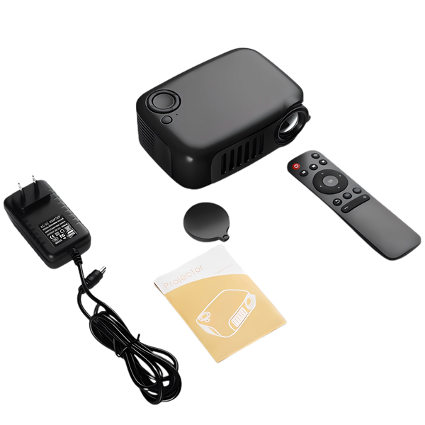 PROJEKTOR LED Mini BEZPRZEWODOWY 14-80" CZARNY zdjęcie 1