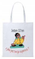 Dla Dja Muzyka Prezent Torba Biała Eco Shopper Z Nadrukiem Ze Zdjęciem