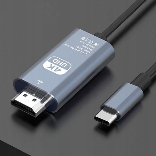 Kabel przewód adapter USB-C na HDMI MHL 4K/30Hz 2M do laptopa telefonu na Arena.pl