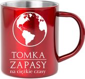 Kubek metalowy z grawerem PREZENT na imieniny