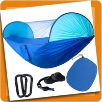 HAMAK Z MOSKITIERĄ DWUOSOBOWY TURYSTYCZNY DUŻY OGRODOWY