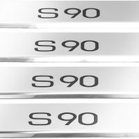 Listwa progowa VOLVO S90 MK2 Stal nierdzewna 304 połysk z czarnymi literami