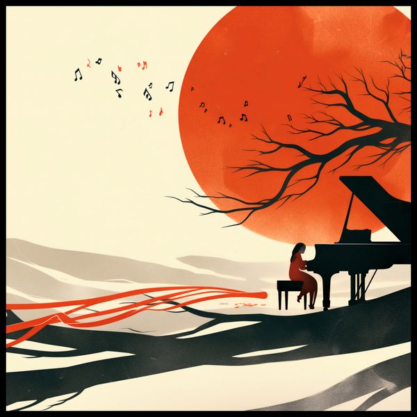 Plakat 100x100cm Pianistka zdjęcie 2