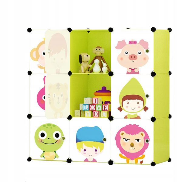 SZAFA MODUŁOWA DLA DZIECI DZIECKA 9 PÓŁEK REGAŁ zdjęcie 1