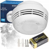 Czujnik Dymu Czujka Pożaru Ognia Głośny + Bateria 9V CERTYFIKOWANY 10 LAT