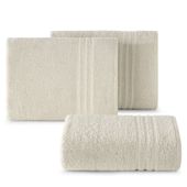 Ręcznik SEBA 30x50 cm beżowy bordiura pasy bawełna frotte 480 g/m²