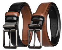 pasek męski skórzany do spodni elegancki dwustronny klasyczny peterson