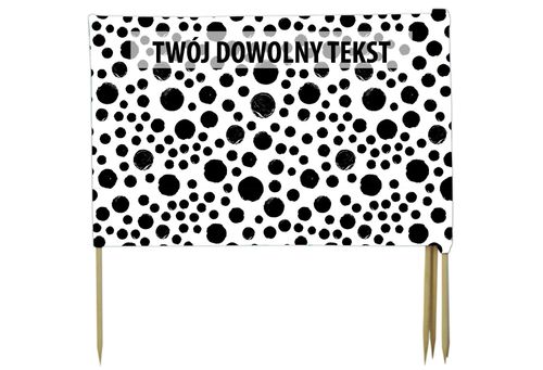 PARAWAN PLAŻOWY Czarne kropki z indywidualnym  napisem 5 PANELI 17.5 na Arena.pl