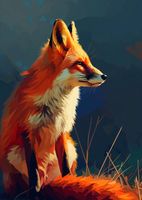 Plakat 64x90cm Spojrzenie Lisicy