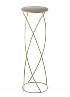KWIETNIK NA KWIATY STOJAK METALOWY STOJACY LOFT 70CM PÓŁKA KWIATKI ZŁOTY