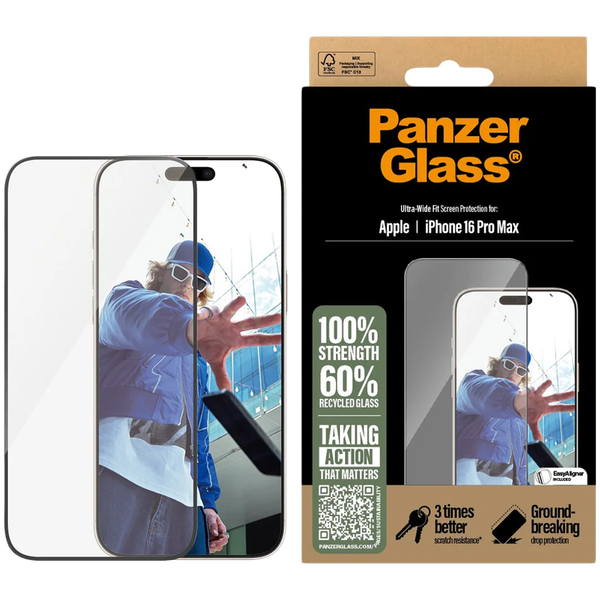 panzerglass protector iphone 16 pro max, ultra-wide fit zdjęcie 1