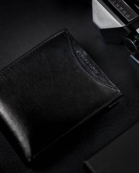 Portfel męski z naturalnej skóry licowej, etui z okienkiem na zdjęcie zdjęcie 4