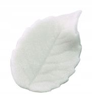 OZDOBNE LIŚCIE CUKROWE 3 cm białe 10szt