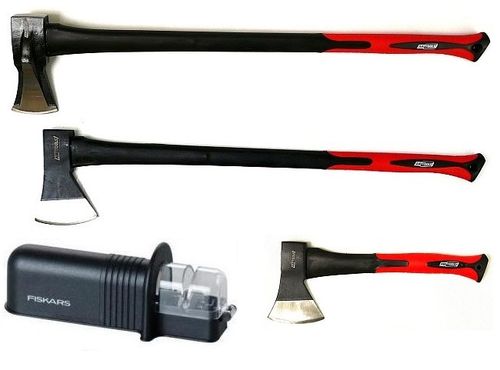 ZESTAW 3 SIEKIER rozłup siekiera toporek +FISKARS na Arena.pl