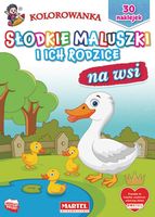 kolorowanka z naklejkami słodkie maluszki i ich rodzice "na wsi"