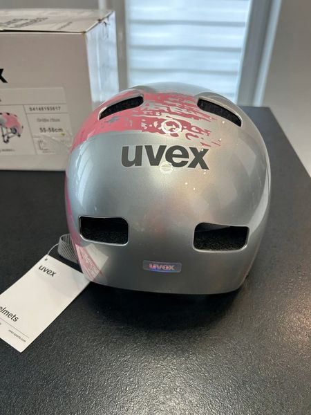 Kask rowerowy Uvex Kid 3 silver/rose r. 55-58 cm zdjęcie 3