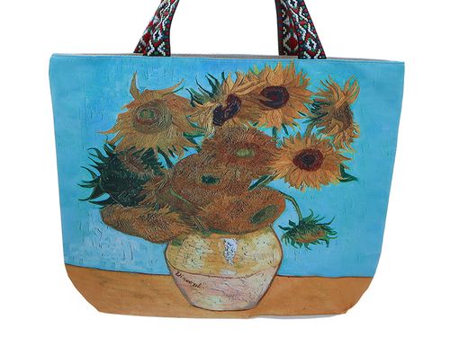 Torba na suwak z nadrukiem dwustronnym- V. van Gogh, Słoneczniki na Arena.pl