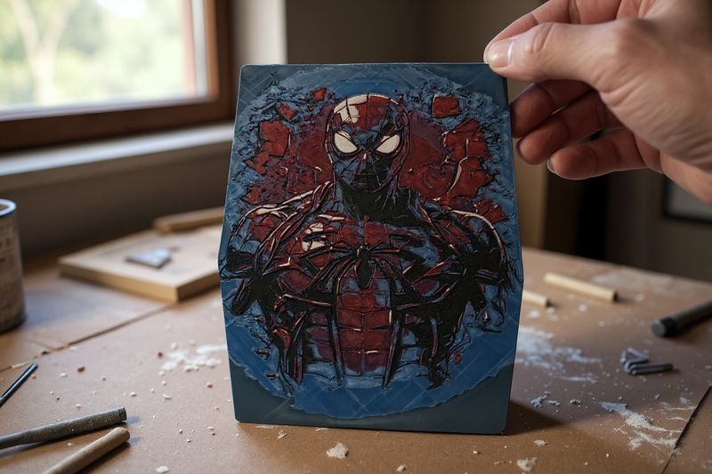 Spider-Man HueForge Obraz 3D zdjęcie 4