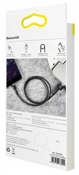 Kabel do Iphone 1m 12 11 X 8 7 BASEUS mocny oplot zdjęcie 8