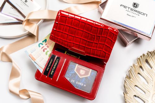 portfel damski z lakierowanej skóry ekologicznej - peterson na Arena.pl