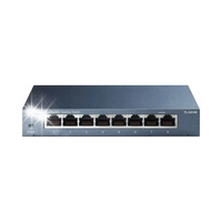 Switch TP-Link TL-SG108 8-portowy Gigabit Ethernet, czarny, niezarządzany