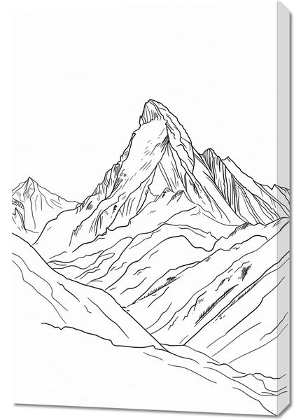 Obraz 60x90cm Górski Szkic zdjęcie 1