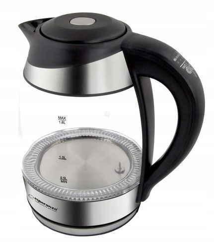 Czajnik Elektryczny Szklany LED Regulacja Temperatury 2200W Esperanza 1,7L na Arena.pl