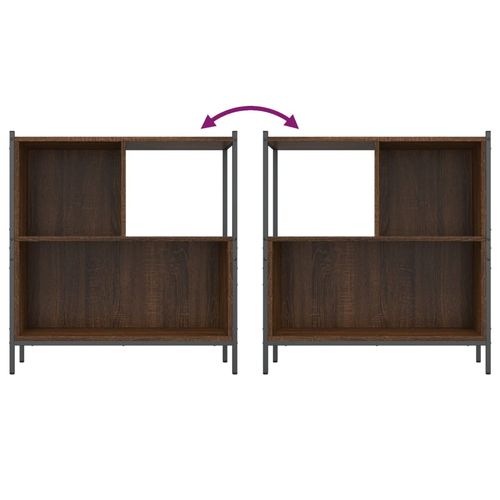 Regał, brązowy dąb, 72x28x77,5 cm, materiał drewnopochodny na Arena.pl