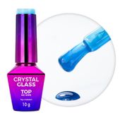 Kolorowy top no wipe Crystal Glass MollyNails Baby Blue 10g