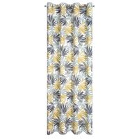 ZASŁONA MIKROFIBRA PRZELOTKI PALMY140X250 ŻÓŁTA