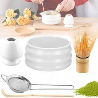 BAMBUSOWY ZESTAW DO ROBIENIA MATCHY TRZEPACZKA ŁYŻKA CHASEN, MIOTEŁKA 5W1