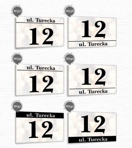 Tabliczka Tablica ADRESOWA ALUMINIOWA Numer domu posesji cyfry ulica 40x30 na Arena.pl
