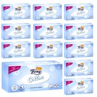 Chusteczki Kosmetyczne FOXY Cotton Zestaw 12 x 90 szt Delikatne Bez Zapachu