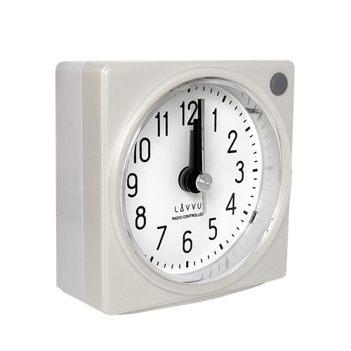 LAVVU Biały budzik radiowo sterowany z funkcją STOP Second Hand - 3 LATA GWARANCJA! na Arena.pl