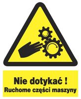 ZOO-26 nie dotykać ruchoma część maszyny ZNAK BHP