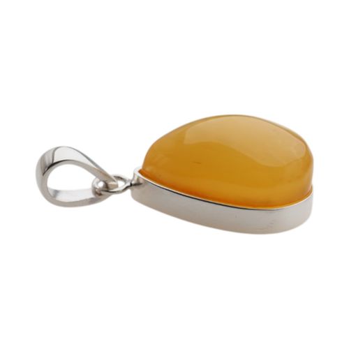 Zawieszka - Bursztyn mleczny łza w srebrze na Arena.pl