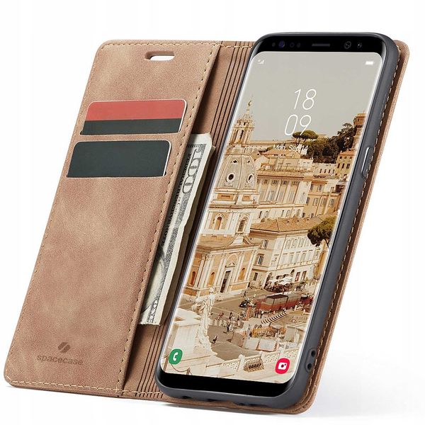 Spacecase Wallet Galaxy S8 light brown zdjęcie 1