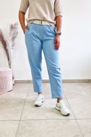 Rozciągliwe Spodnie Livans z Paskiem Niebieskie UNI