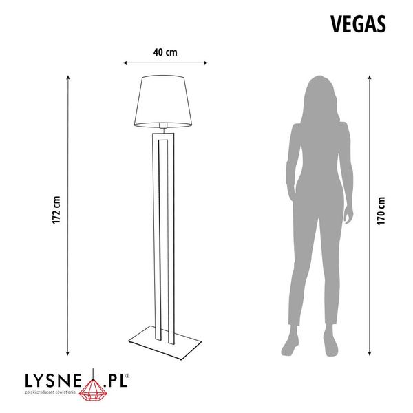 Designerska lampa podłogowa VEGAS zdjęcie 3