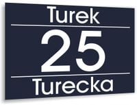 Tabliczka Tablica ADRESOWA DIBOND ANTRACYT Numer domu ulica 30 x 20