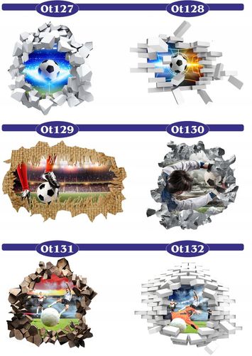 Naklejka samoprzylepna piłka nożna piłkarska 3D na Arena.pl