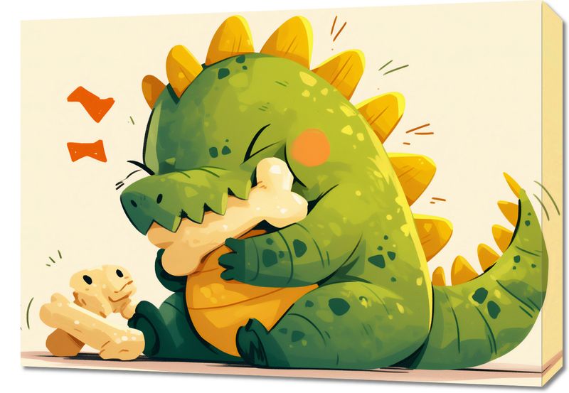 Obraz 70x50cm Uroczy Dinozaur zdjęcie 1