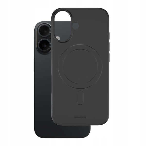 Spacecase Silicone Magnetic Case Iphone 16 Black zdjęcie 2
